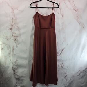 knee length dresses for ladies Baltic Born Womens Lola Midi Dress | Rust + Navy Multi